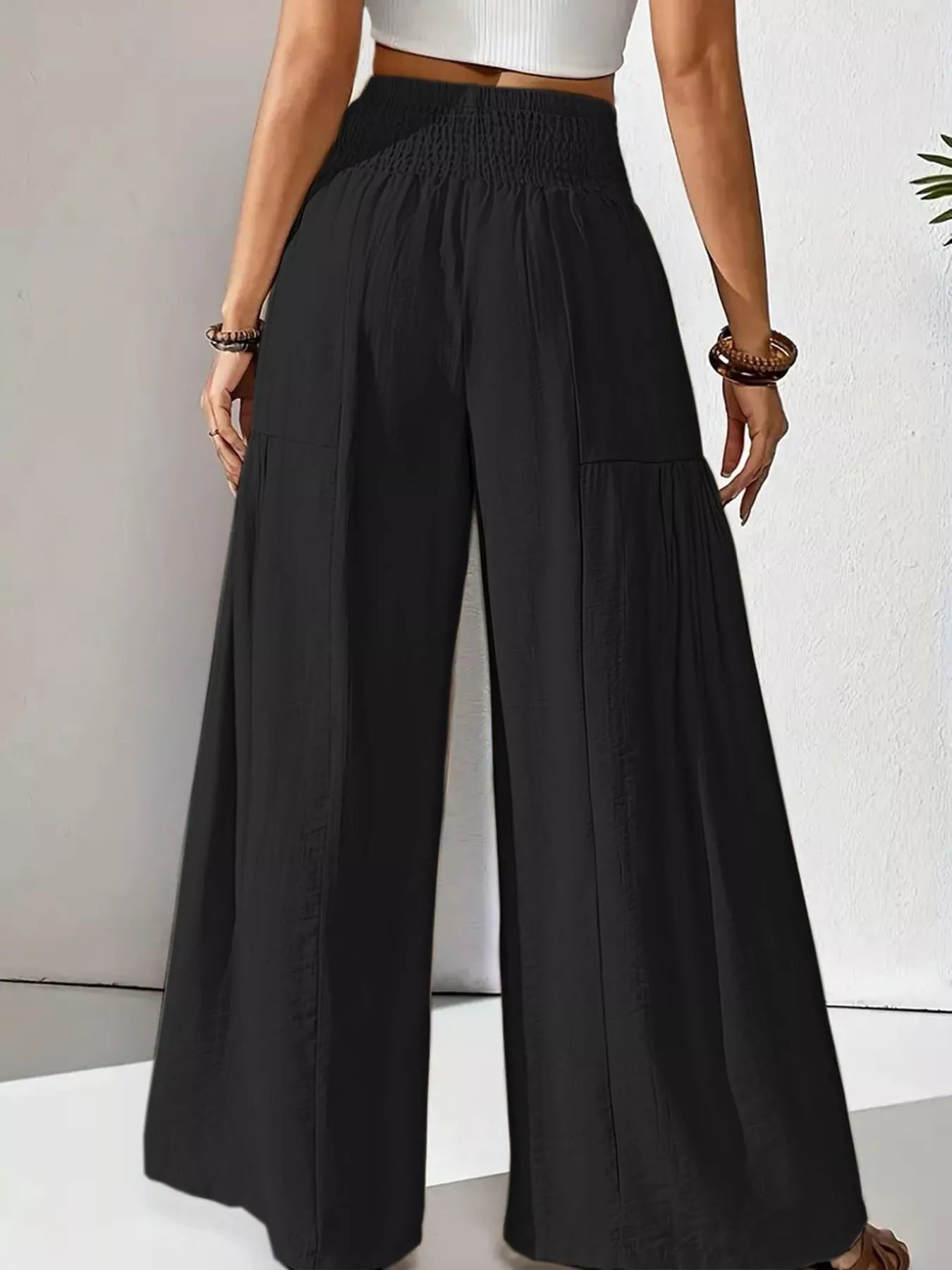 Wide Leg Smocked Waist Pants for Ultimate Comfort and Style