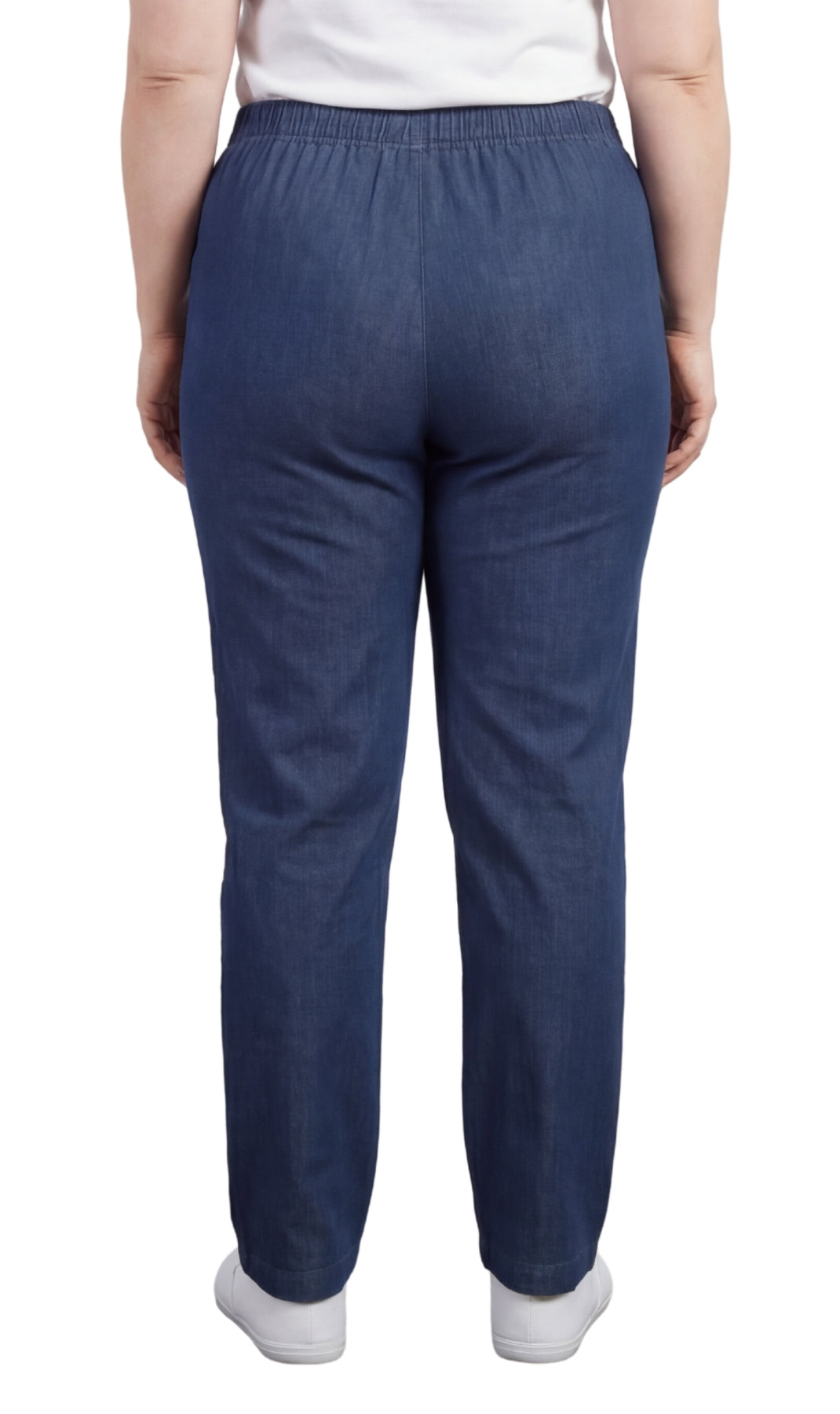 Women's Lightweight Pull-On Denim Jeans with Elastic Waist