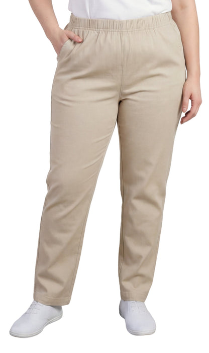 Women's Lightweight Pull-On Denim Jeans with Elastic Waist