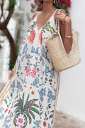 Printed V-Neck Summer Maxi Dress for Effortless Style and Comfort