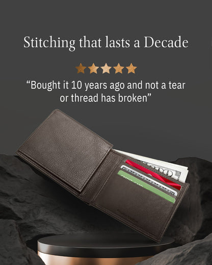 Bifold Wallet With Flip-Up ID Window
