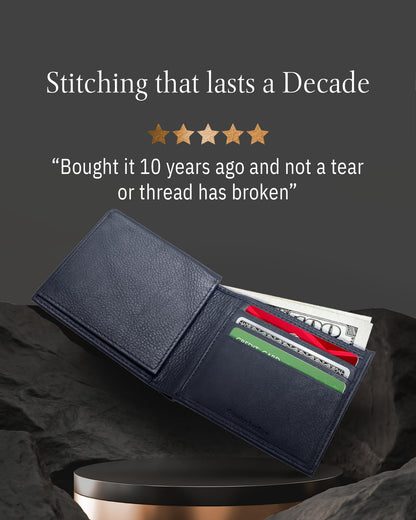 Bifold Wallet With Flip-Up ID Window
