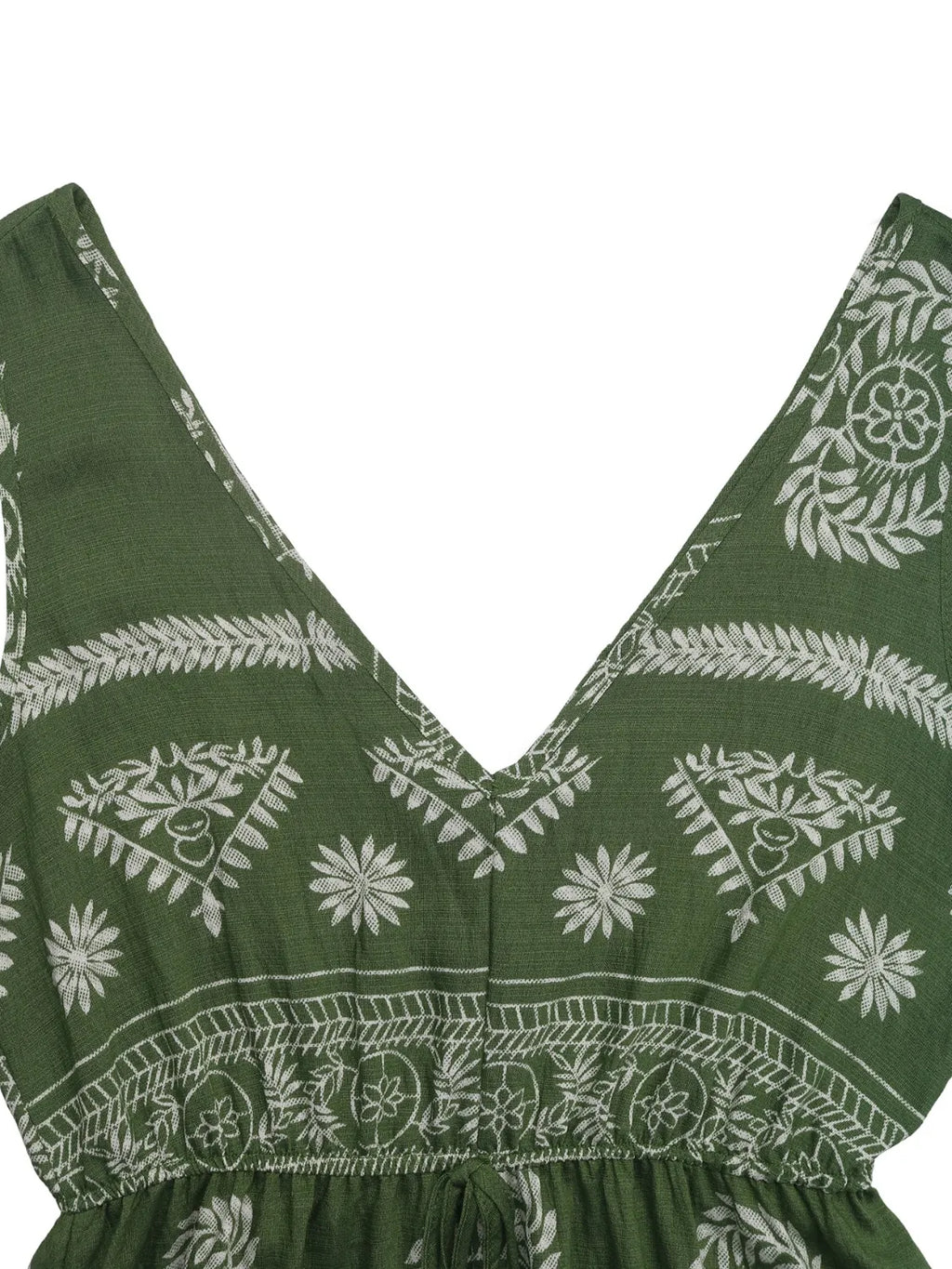 Printed V-Neck Sleeveless Dress for Effortless Style