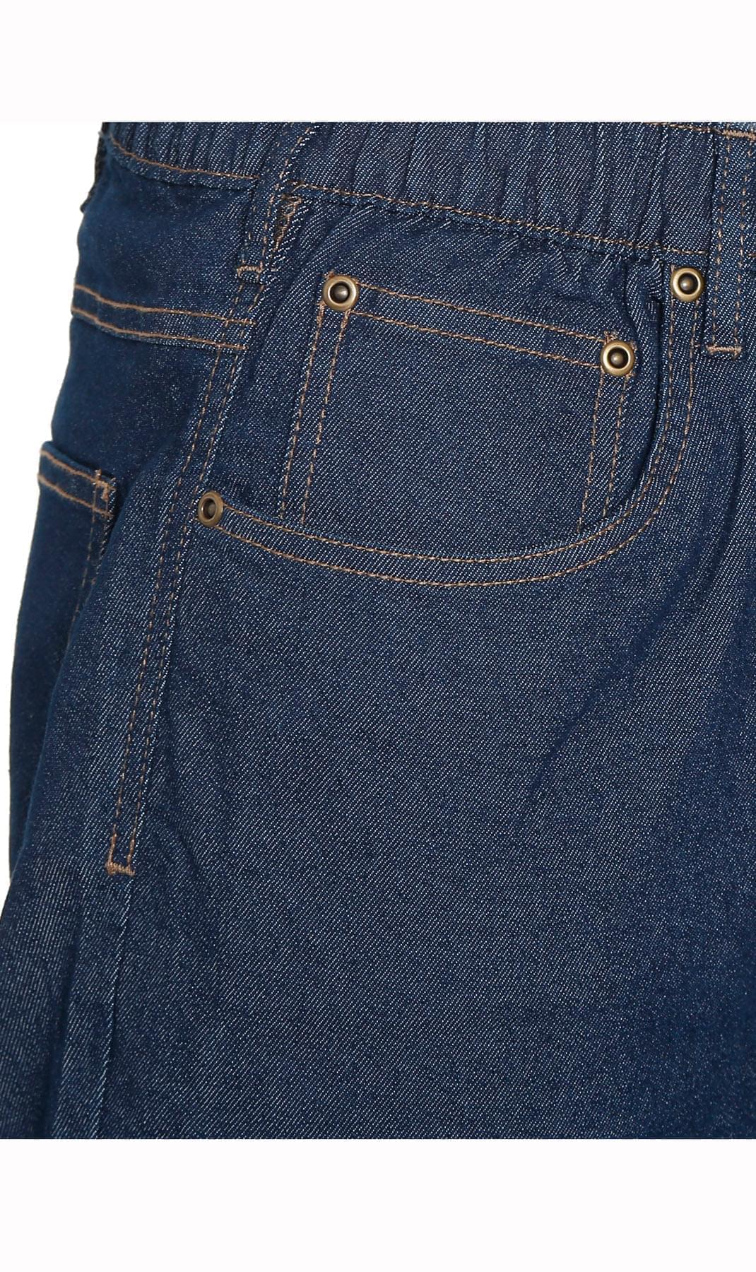 Men’s Lightweight Casual Elastic Waist Pull-On Jeans – Denim & Twill Pants with Easy Fit