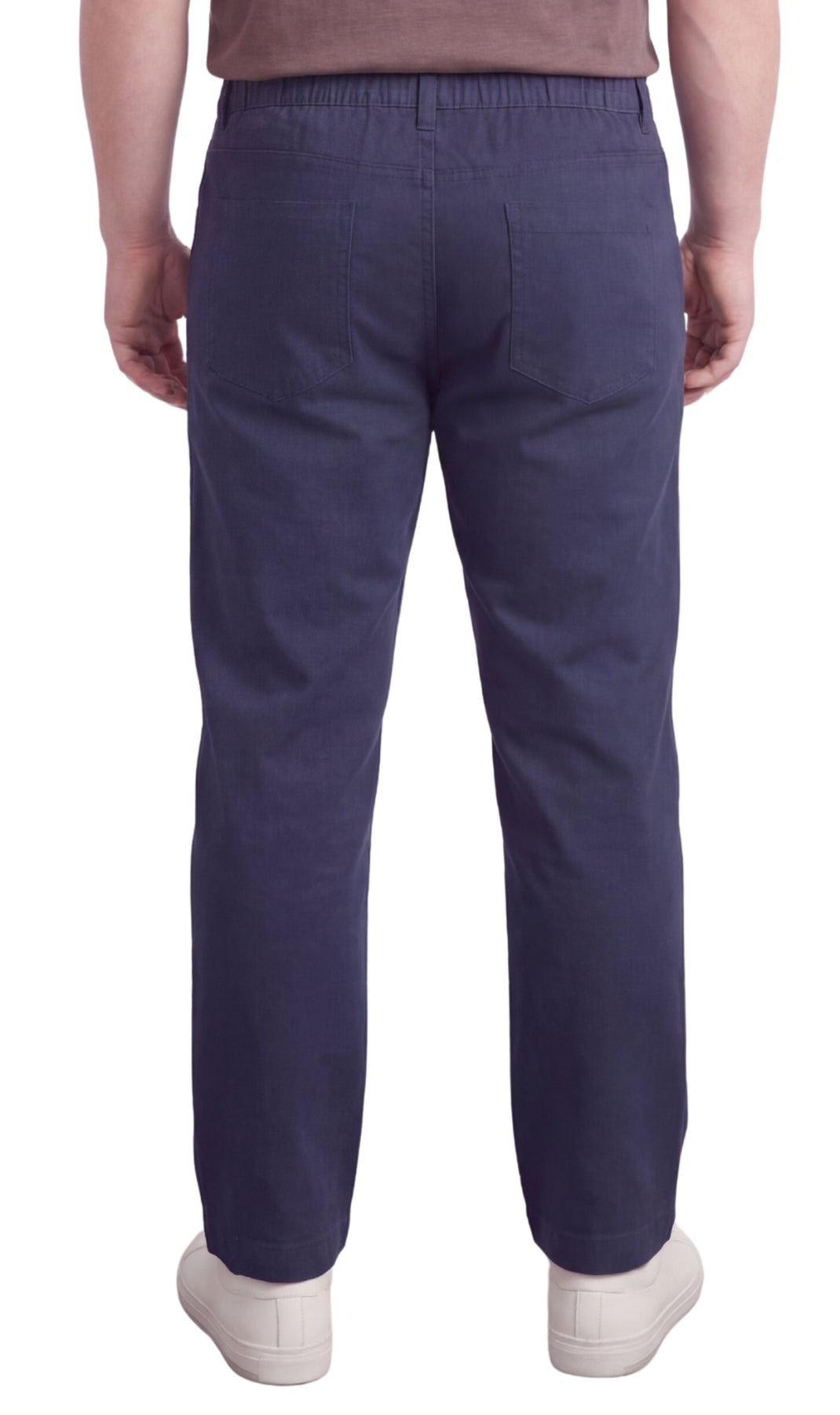 Men’s Lightweight Casual Elastic Waist Pull-On Jeans – Denim & Twill Pants with Easy Fit