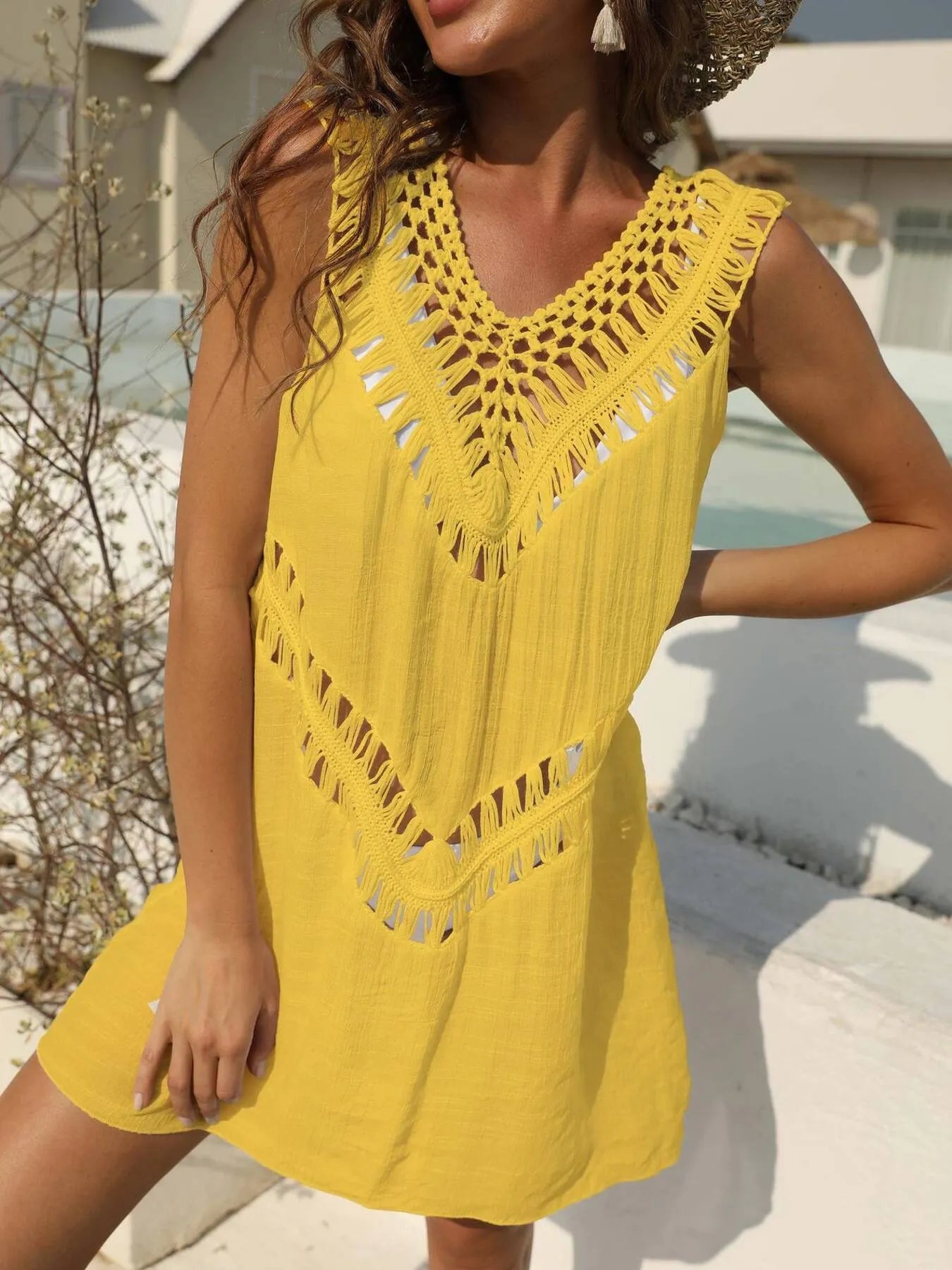 Crochet Cover Up Dress with Detailed Design for Effortless Summer Style