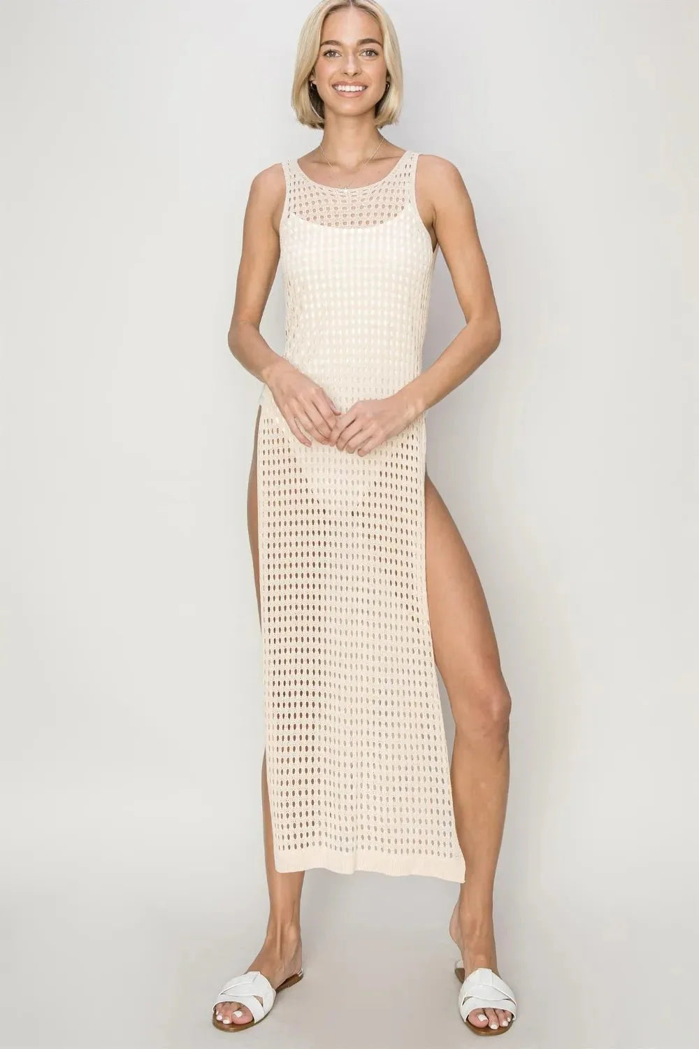 HYFVE Crochet Backless Cover Up Dress Boho Style for Effortless Summer Vibes