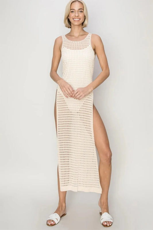 HYFVE Crochet Backless Cover Up Dress Boho Style for Effortless Summer Vibes