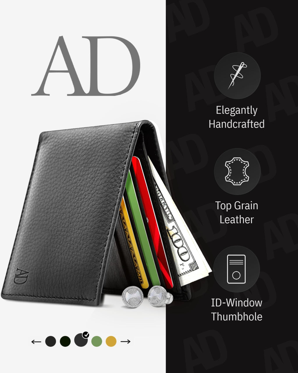 Slim Bifold Wallet With ID Window