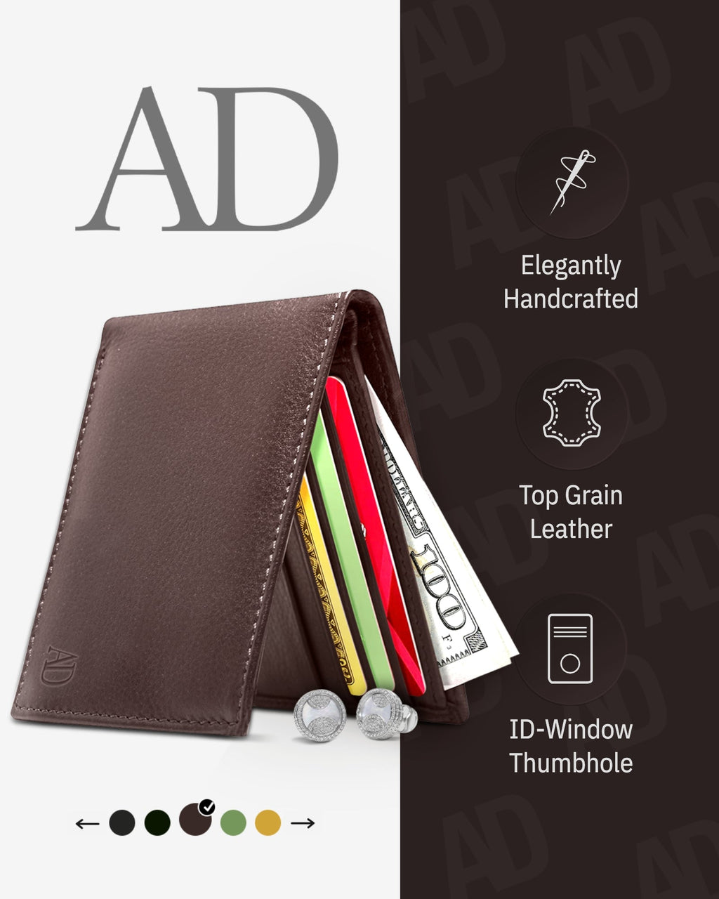 Slim Bifold Wallet With ID Window