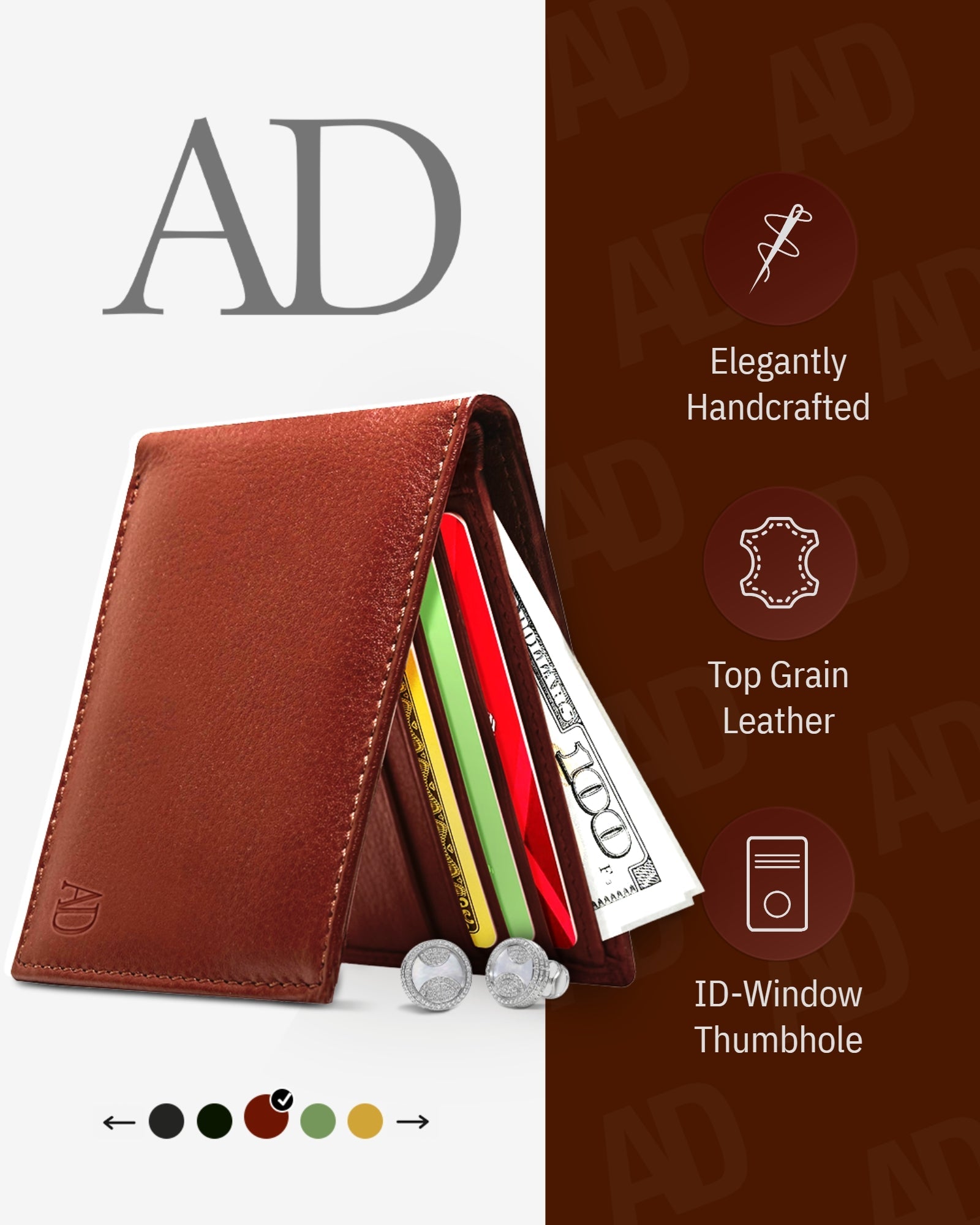 Slim Bifold Wallet With ID Window