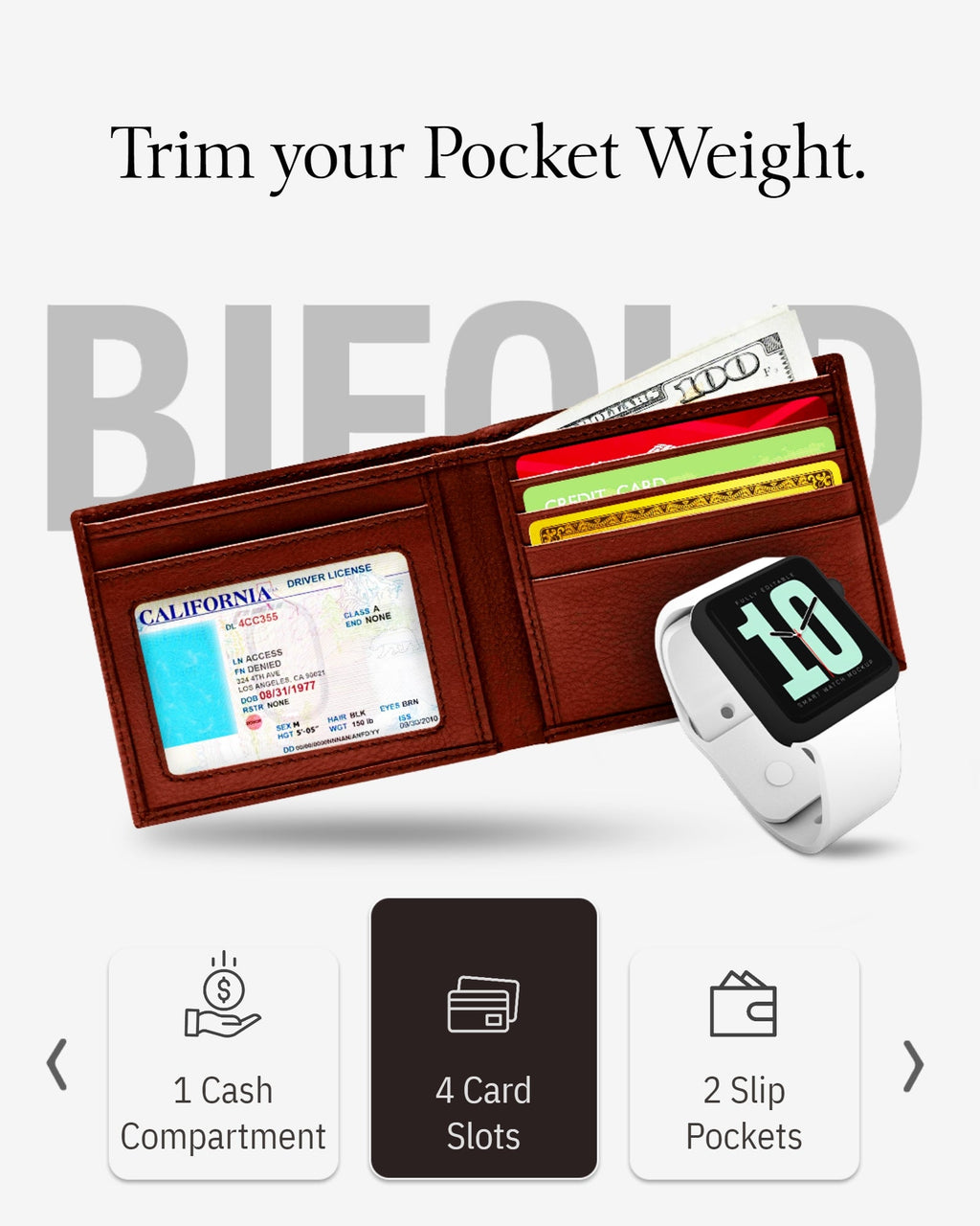 Slim Bifold Wallet With ID Window