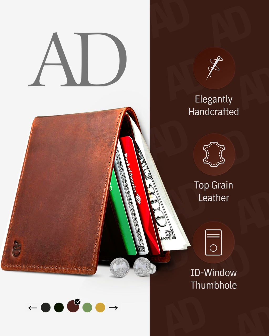 Slim Bifold Wallet With ID Window