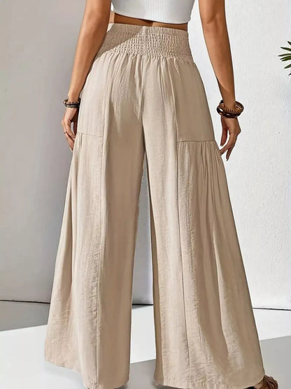 Wide Leg Smocked Waist Pants for Ultimate Comfort and Style