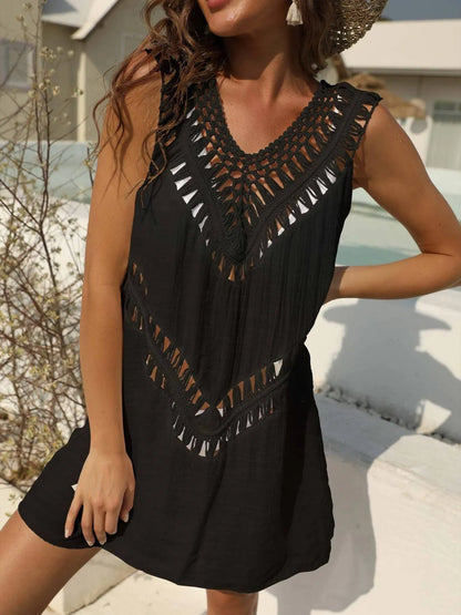 Crochet Cover Up Dress with Detailed Design for Effortless Summer Style