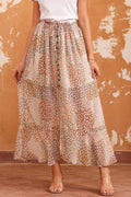 Floral Slit Skirt with Buttoned Front for a Refined Boho Look