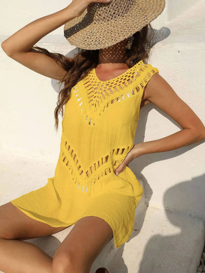 Crochet Cover Up Dress with Detailed Design for Effortless Summer Style