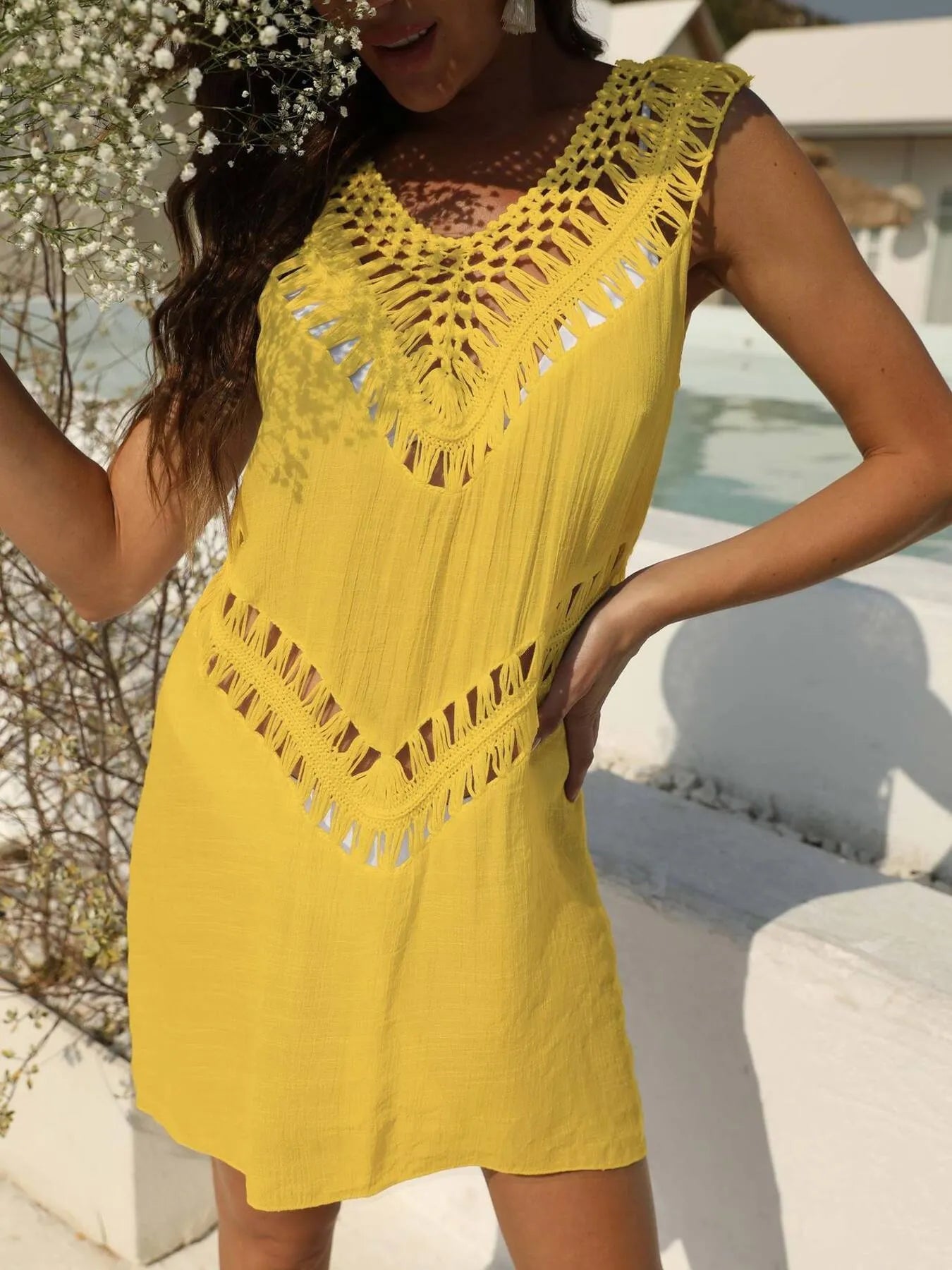 Crochet Cover Up Dress with Detailed Design for Effortless Summer Style