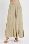 RISEN Shirring Detail Wide Leg Pants for Effortless Style and Comfort