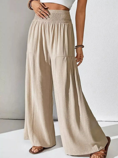 Wide Leg Smocked Waist Pants for Ultimate Comfort and Style