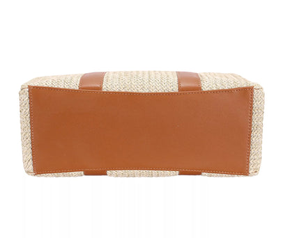 David Jones Woven Tote Handbag - Stylish Square Design for Everyday Use
