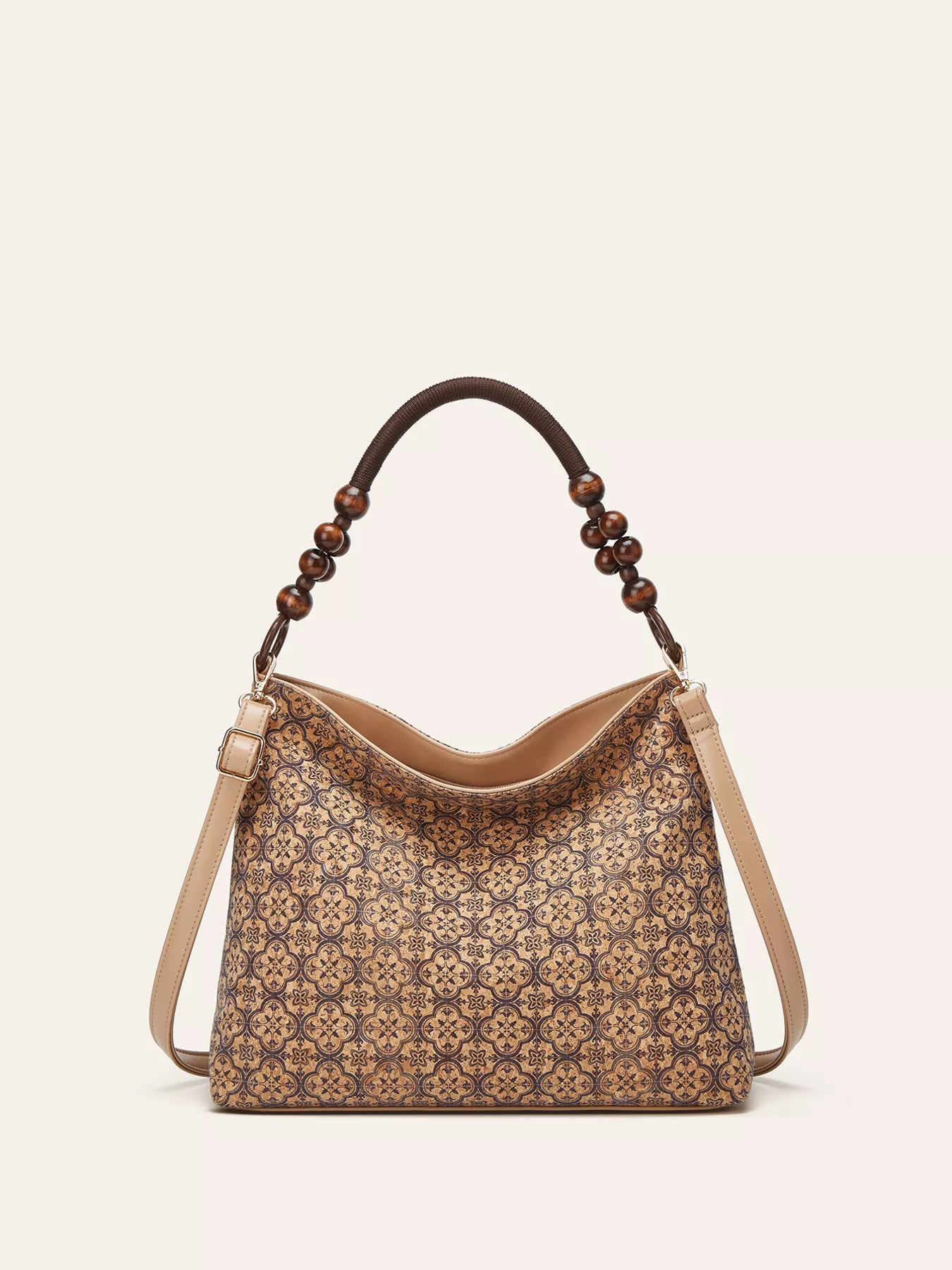 Bohemian Hobo Handbag with Geometric Pattern