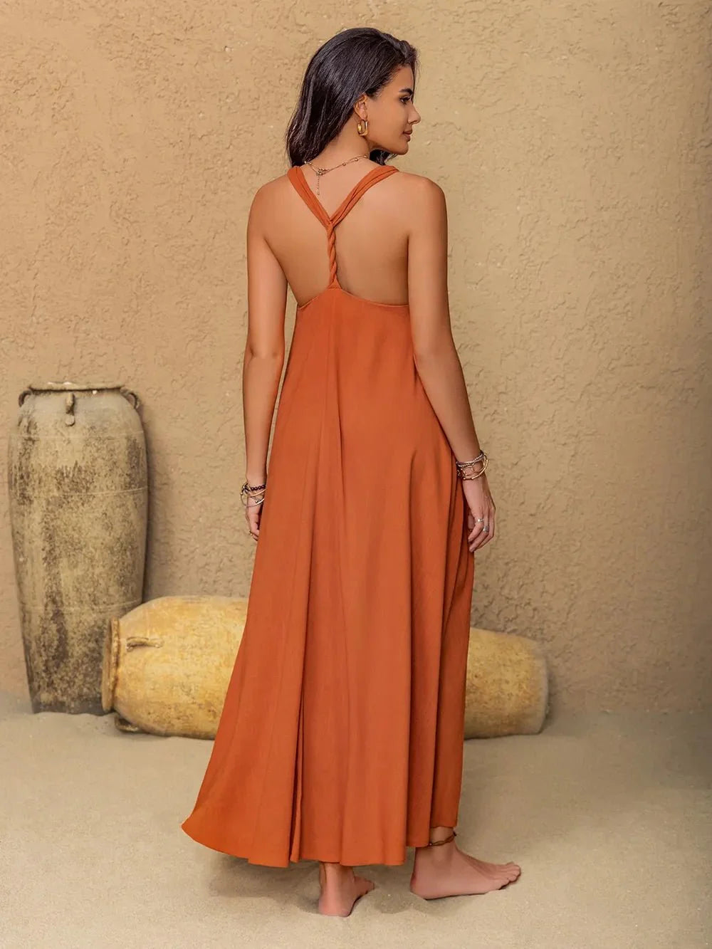 Maxi Twisted Back Dress Salty Season - Effortless Style and Comfort