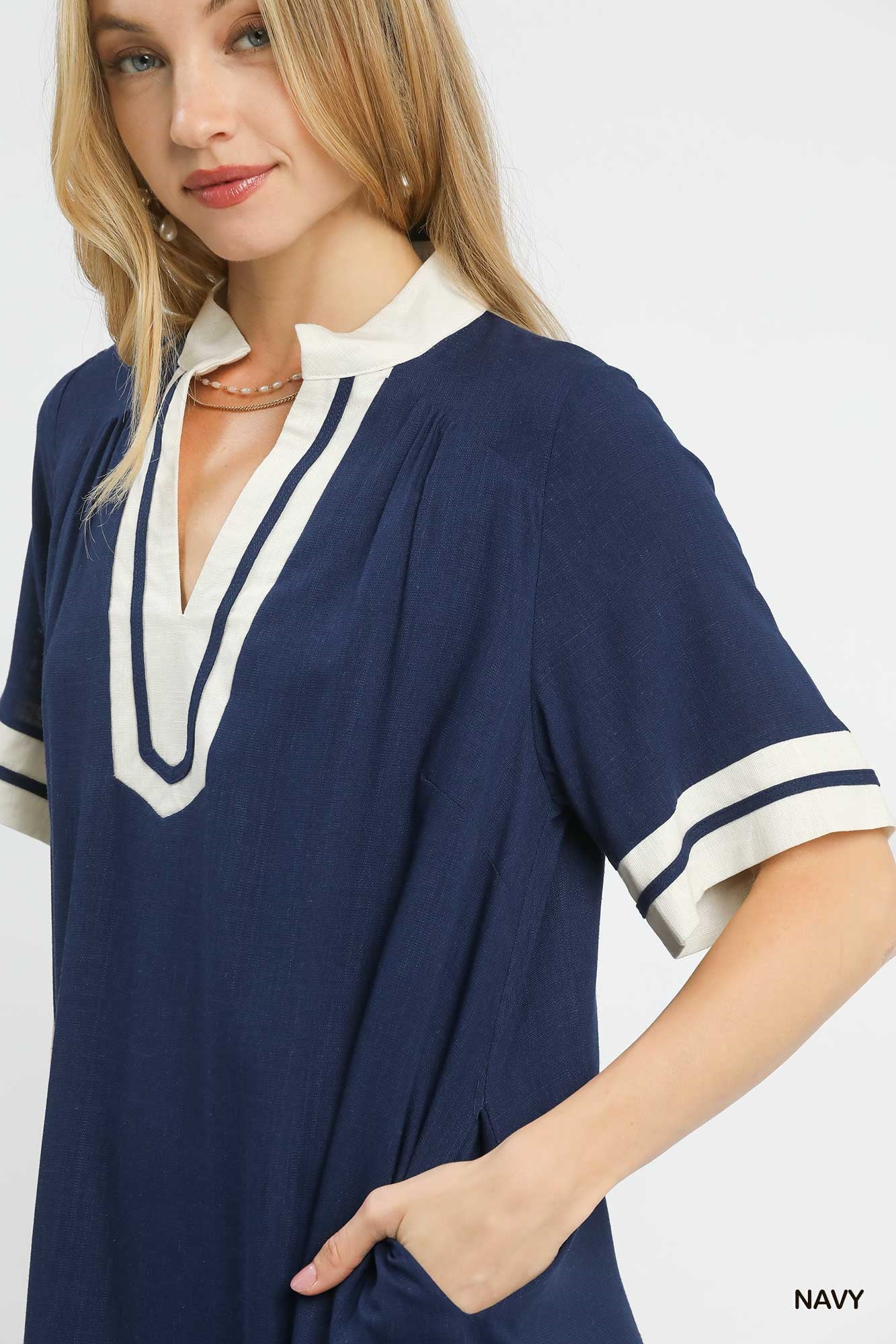 Boho Linen Mini Dress by Umgee