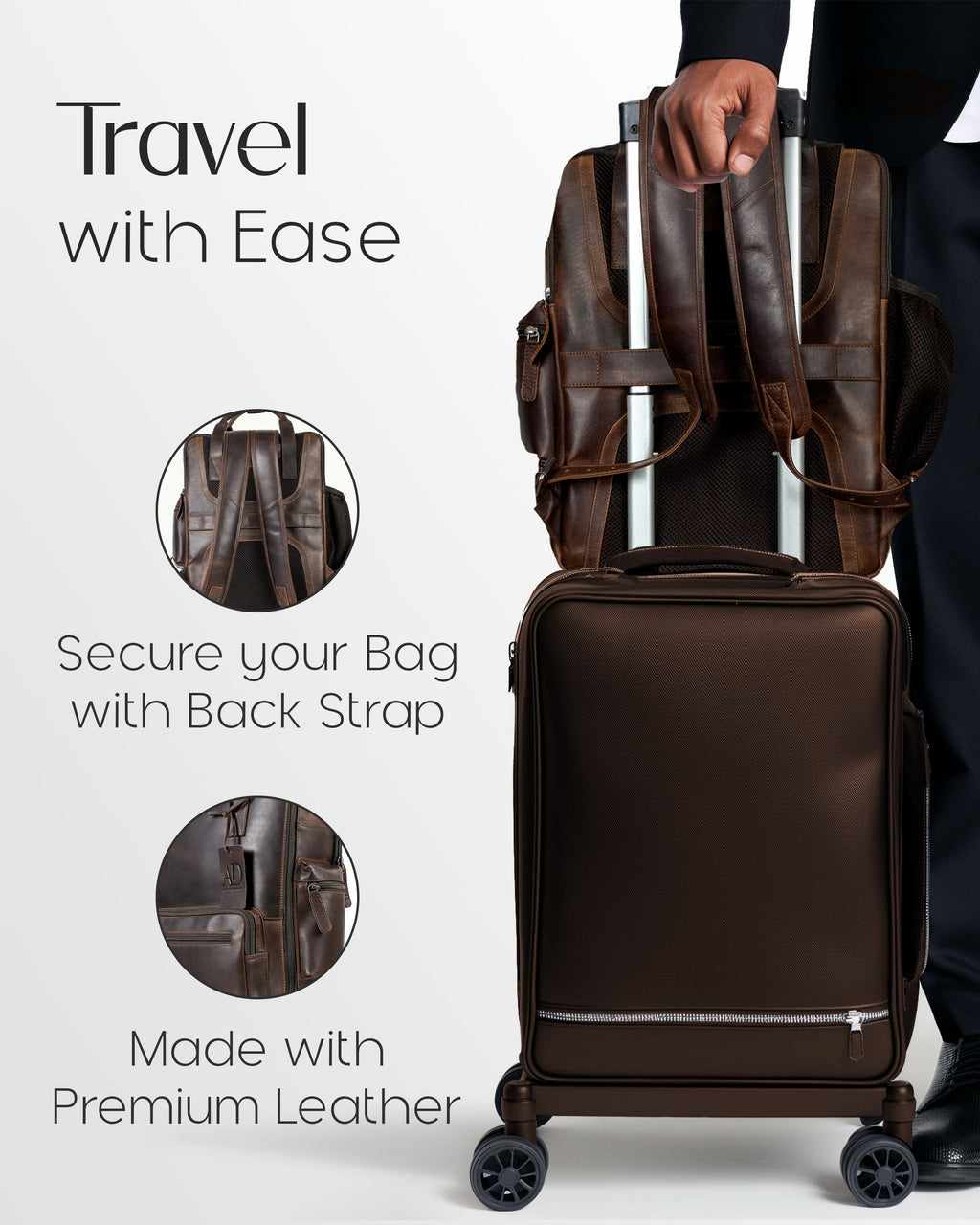 Genuine Leather Laptop Backpack
