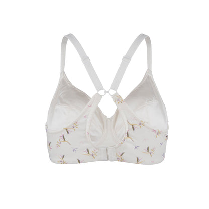 Ditsy Floral - Silk & Organic Cotton Smooth Wireless Bra