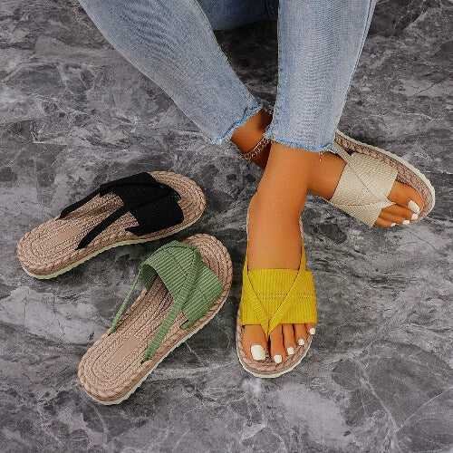 Women's Beach Sandals Fashion Toe-Strap Flip-Flops Slipper