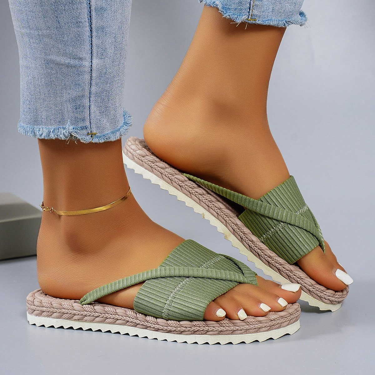 Women's Beach Sandals Fashion Toe-Strap Flip-Flops Slipper