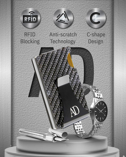 Carbon Fiber Money Clip Card Case