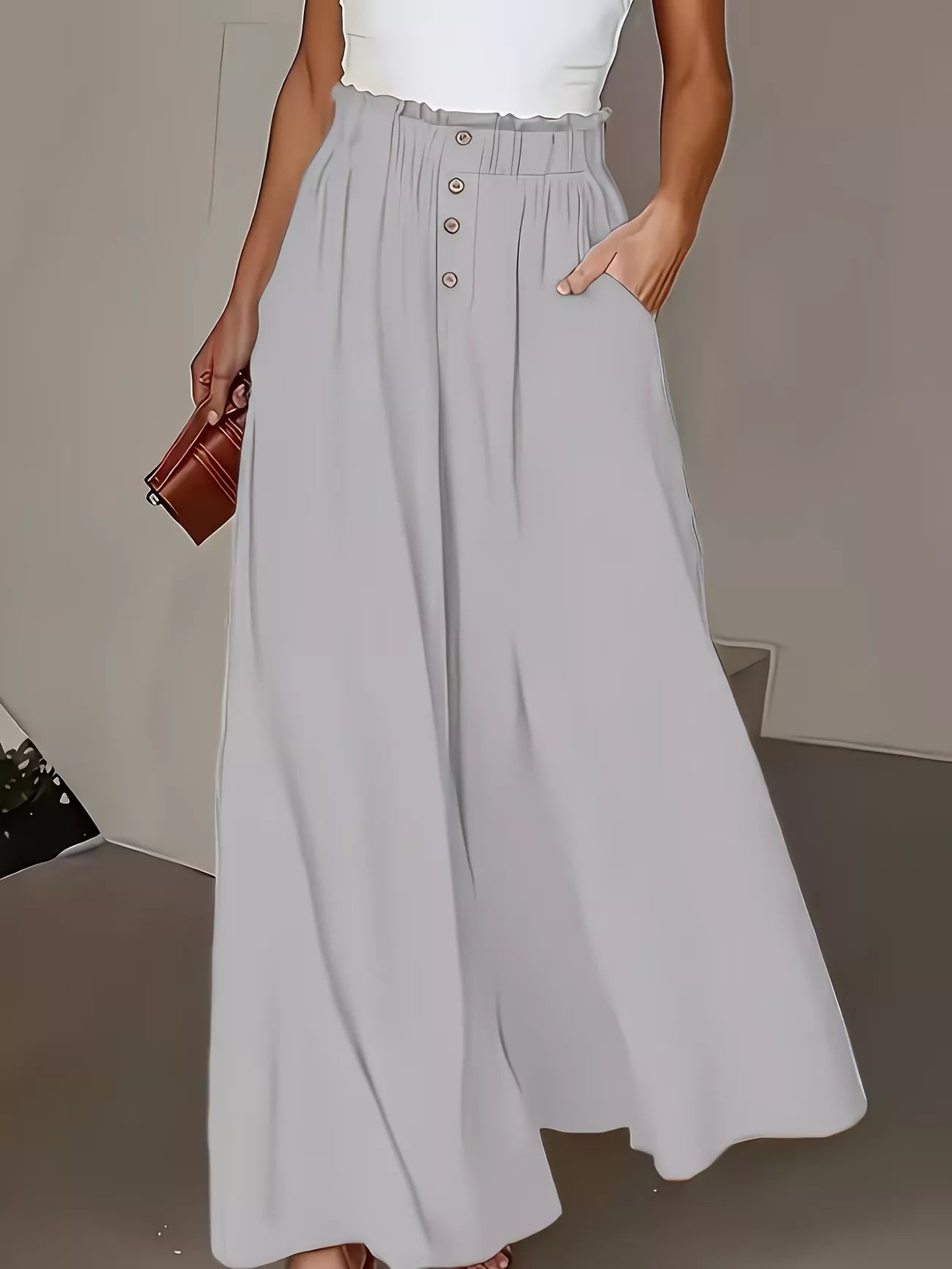 High Waist Wide Leg Pants