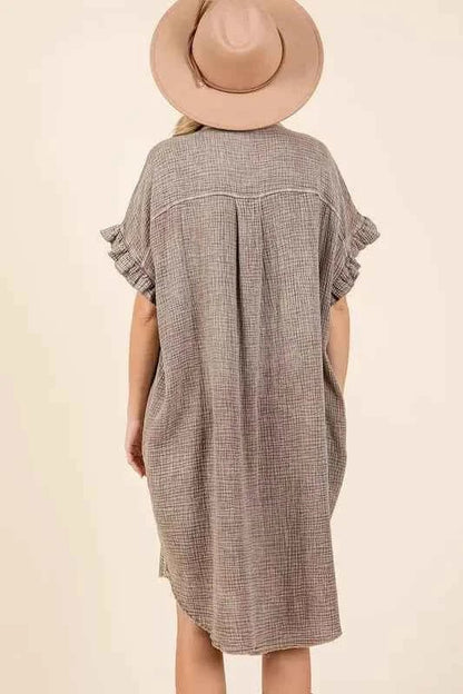 Mittoshop Mineral Wash Cotton Gauze Mini Dress
