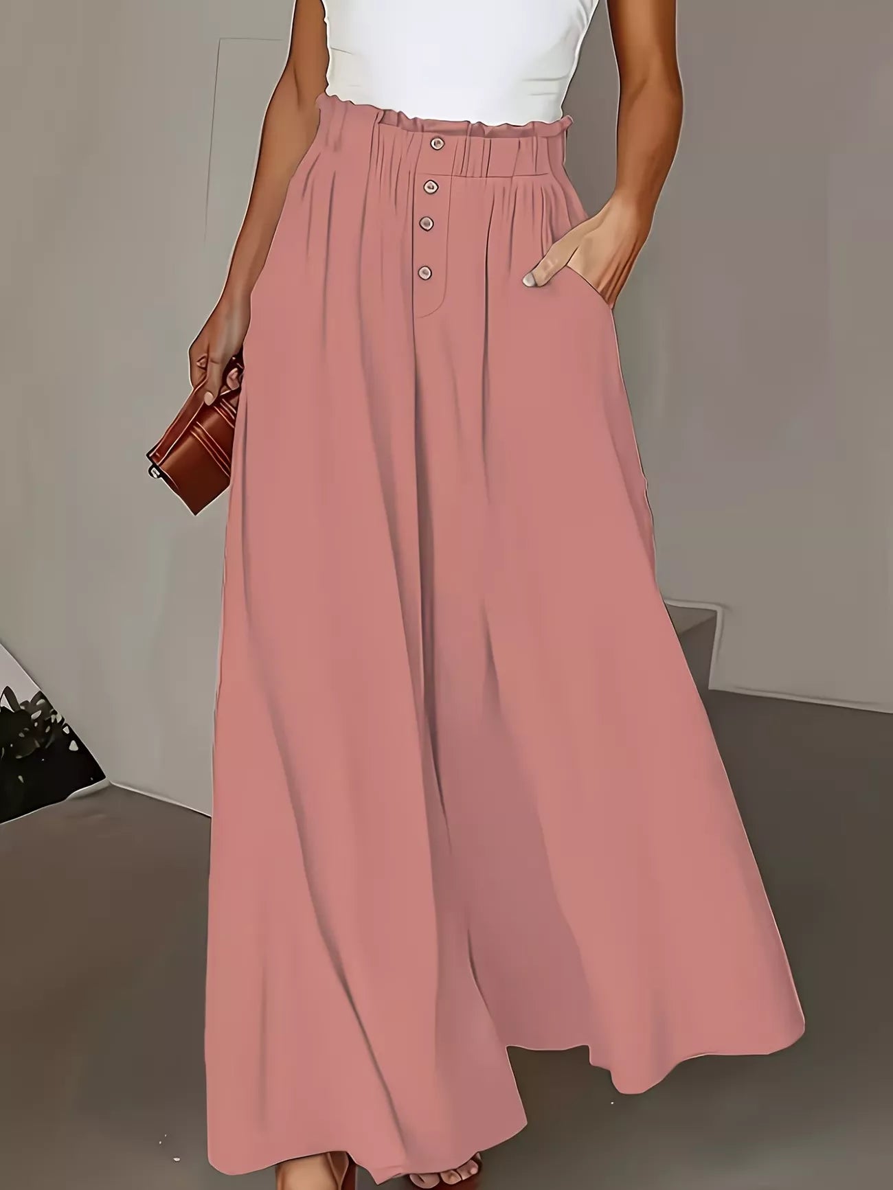 High Waist Wide Leg Pants