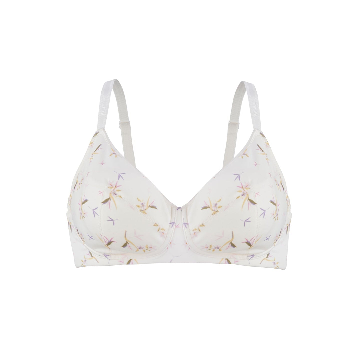Ditsy Floral - Silk & Organic Cotton Smooth Wireless Bra