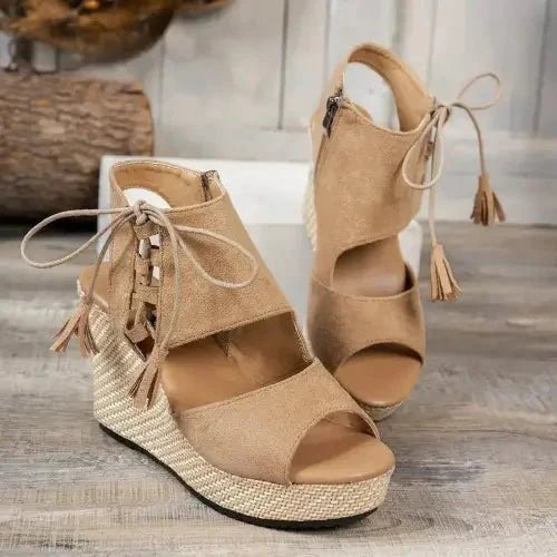 Peep Toe Wedge Sandals for Stylish Summer Comfort