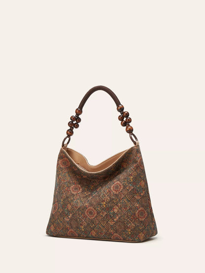 Bohemian Hobo Handbag with Geometric Pattern