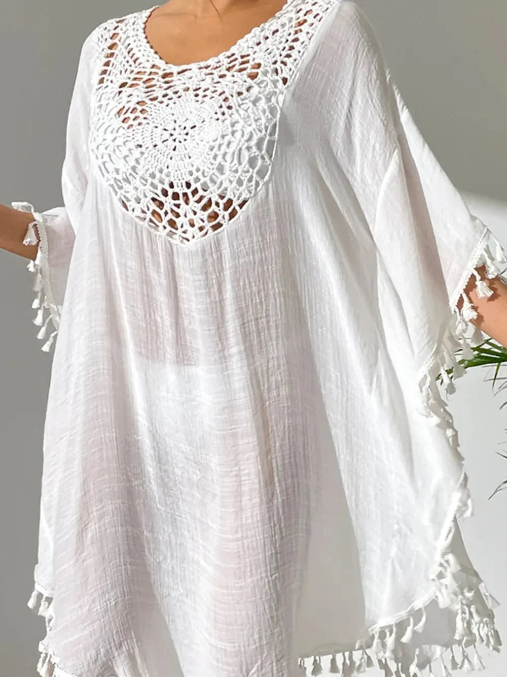 Tassel Cutout Cover-Up Dress for Effortless Summer Style