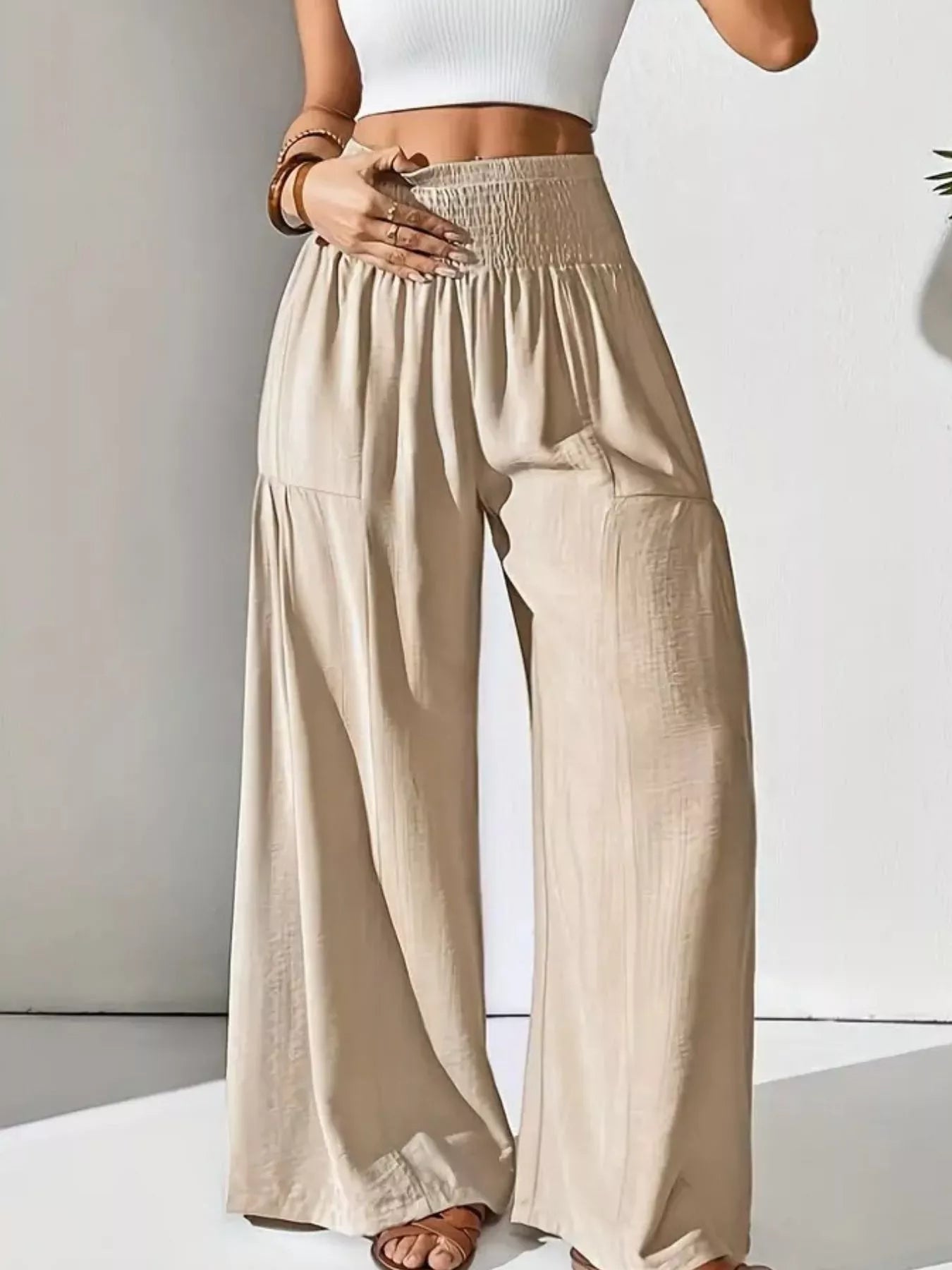 Wide Leg Smocked Waist Pants for Ultimate Comfort and Style