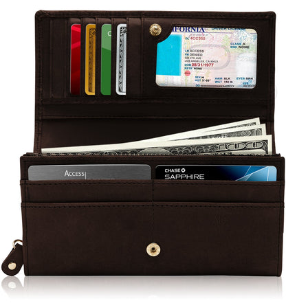 Embossed Floral Accordion Wallet