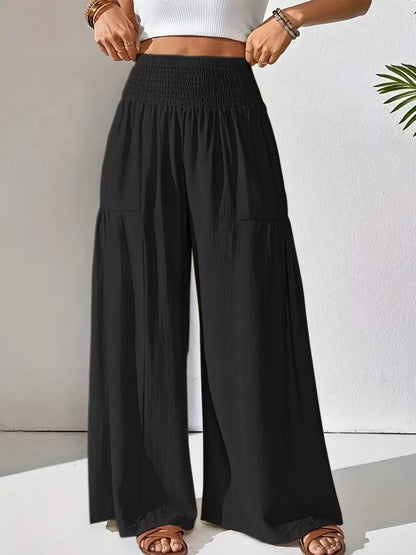 Wide Leg Smocked Waist Pants for Ultimate Comfort and Style