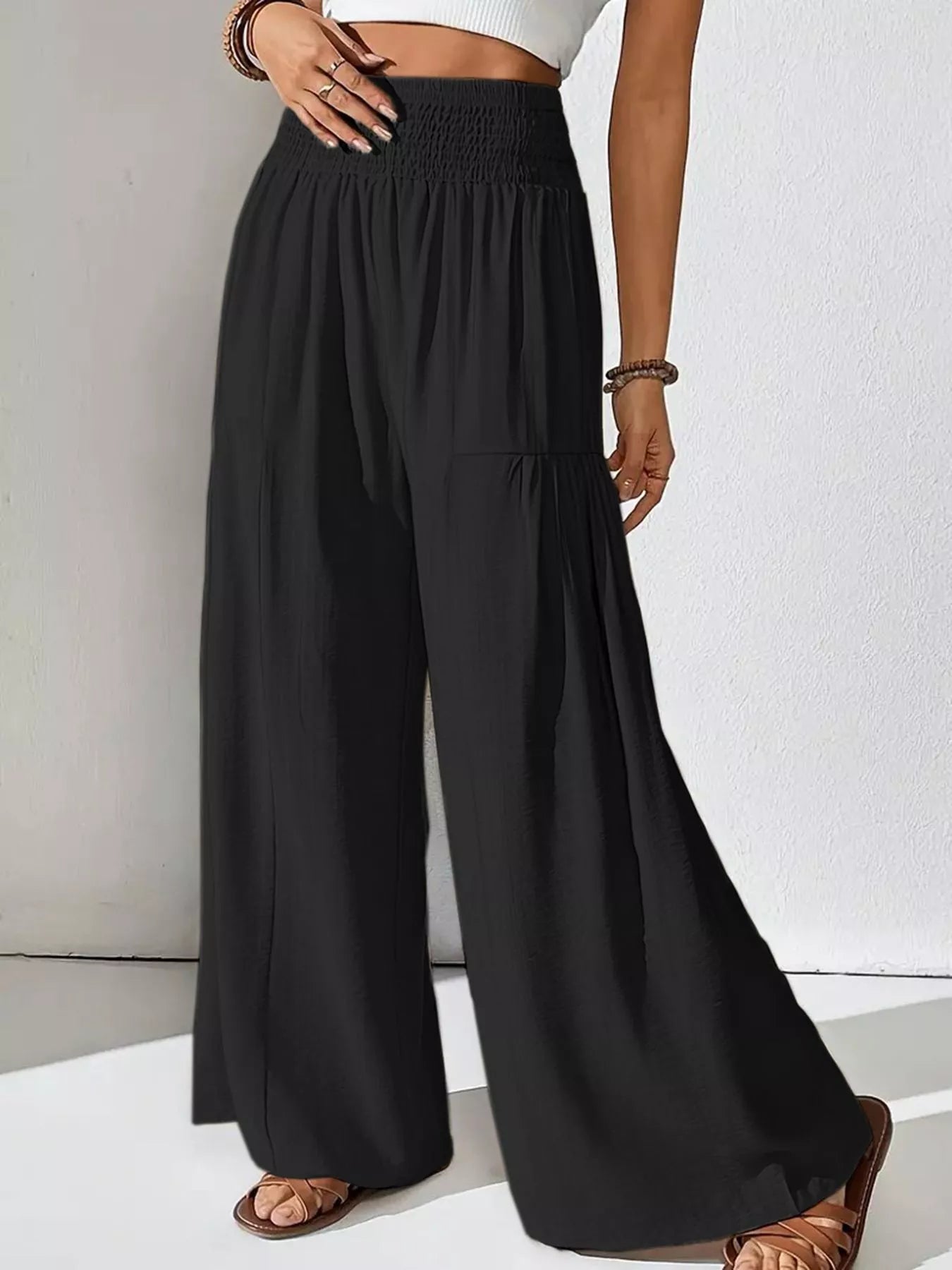 Wide Leg Smocked Waist Pants for Ultimate Comfort and Style