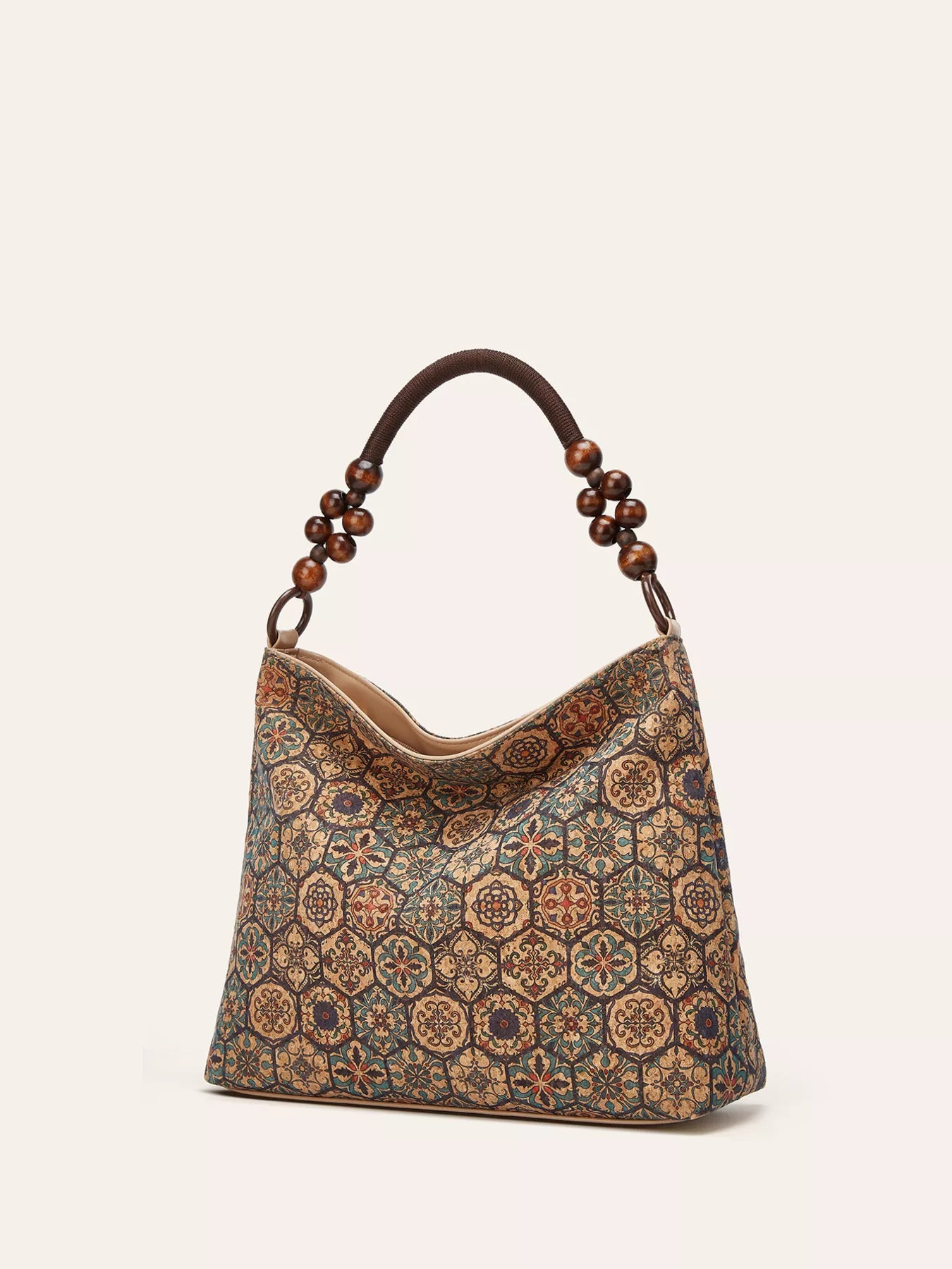 Bohemian Hobo Handbag with Geometric Pattern